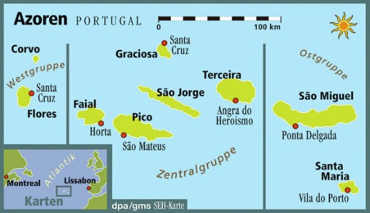 Map of the Azores